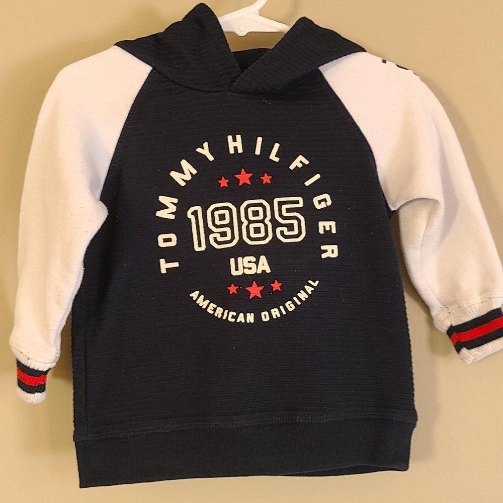 TOMMY HILFIGER ribbed pullover hoodie